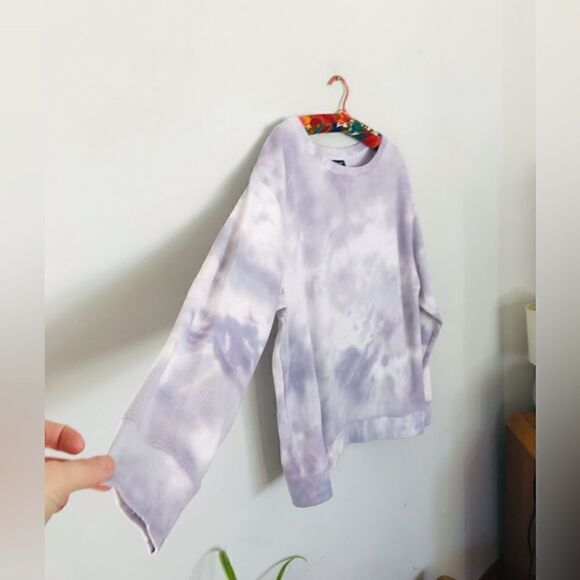 Splendid | purple tie dye thermal pullover - Picture 2 of 6